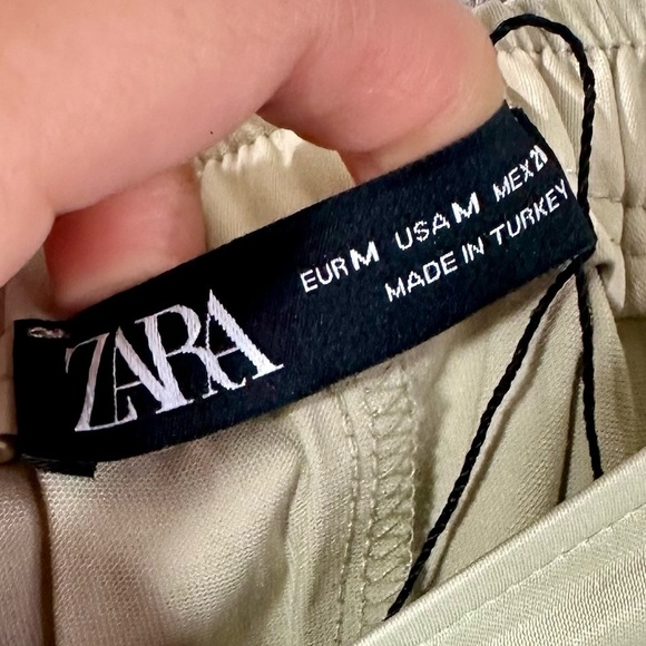Zara satin cream pull on pants size M - Picture 5 of 14